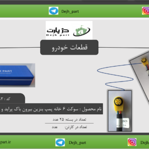 سوکت 6 خانه پمپ بنزین بیرون باک پراید و پیکان زرد