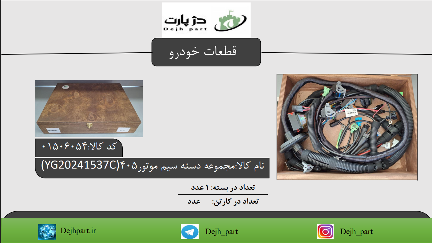 01506054 دسته سیم کامل موتور پژو 405
